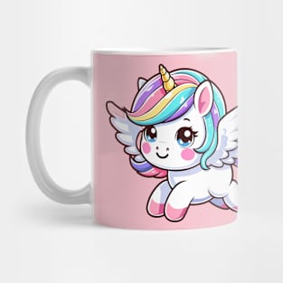 Cute Rainbow Tailed Unicorn Mug